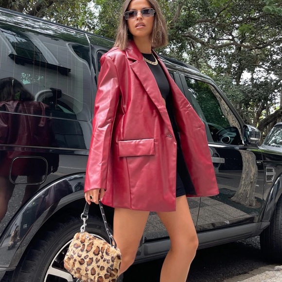 Princess Polly Jocelyn Jacket Burgundy 